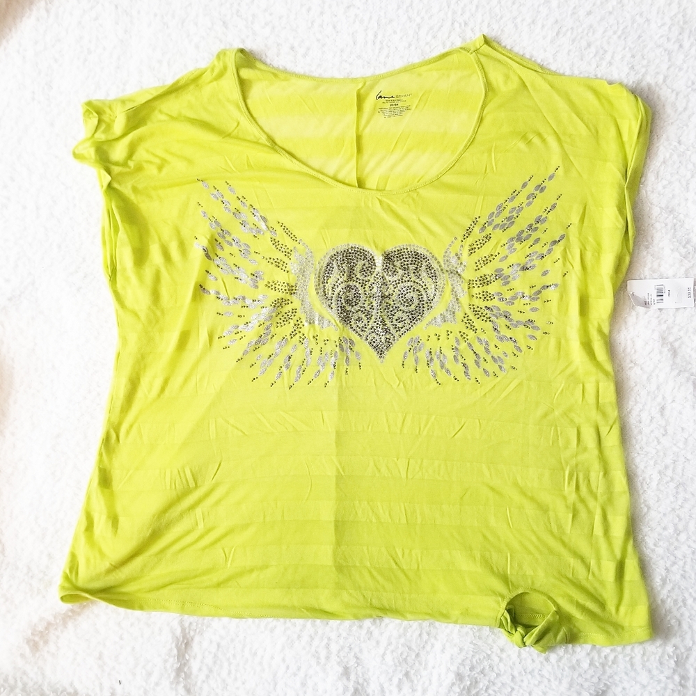 Lane Bryant Heart with Wings Tee Size 22/24